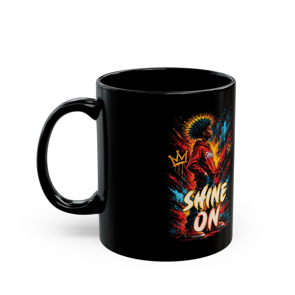 Inspirational 'I AM' Black Mug — Motivational Affirmation Coffee Cup (11oz/15oz)
